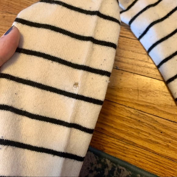 Small TALL Black & Ivory Cashmere Blend Cardigan - Picture 11 of 11